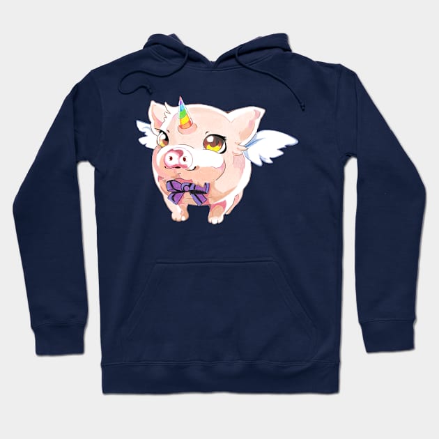 Unicorn pig Hoodie by Shenron